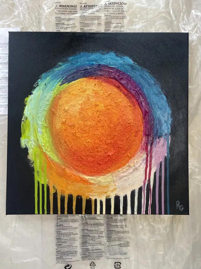 Exergy Project – mixed media painting by Radka Gicheva