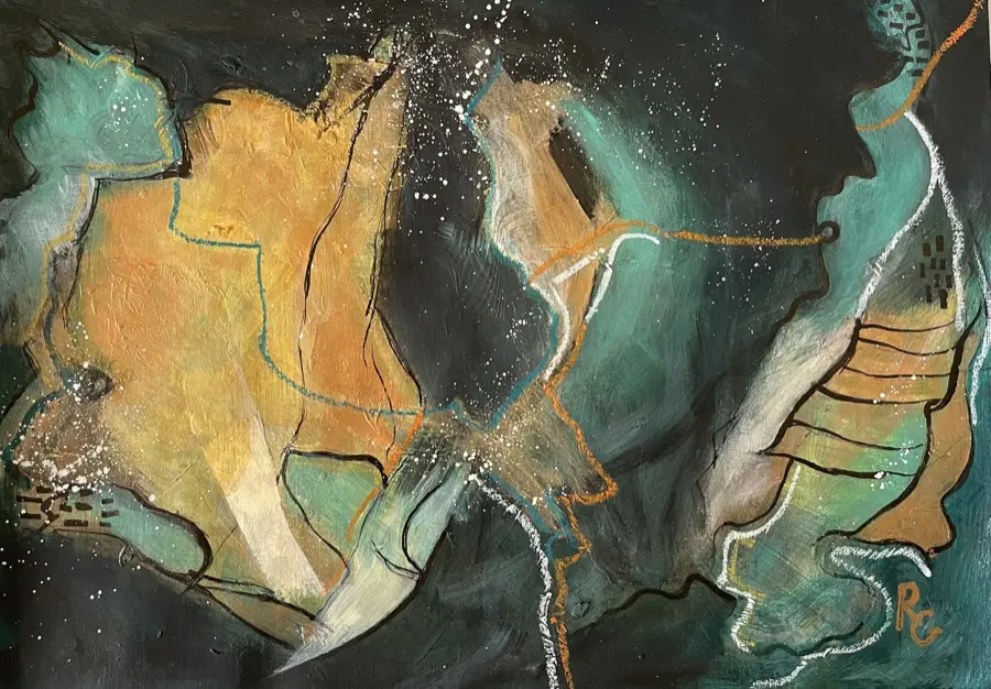 Dare to Dream — abstract painting for office