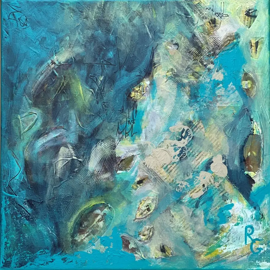Free Fall — abstract painting for office