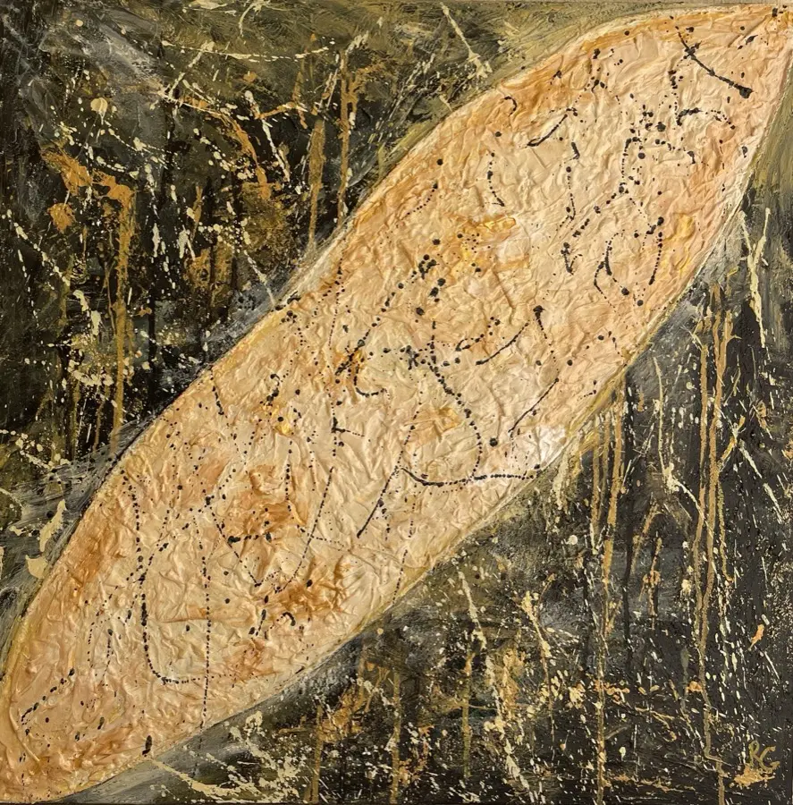 Light in the Darkness — abstract painting for office