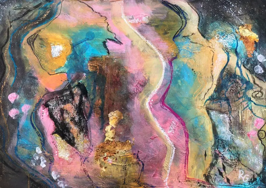 Seeking the Path — abstract painting for office